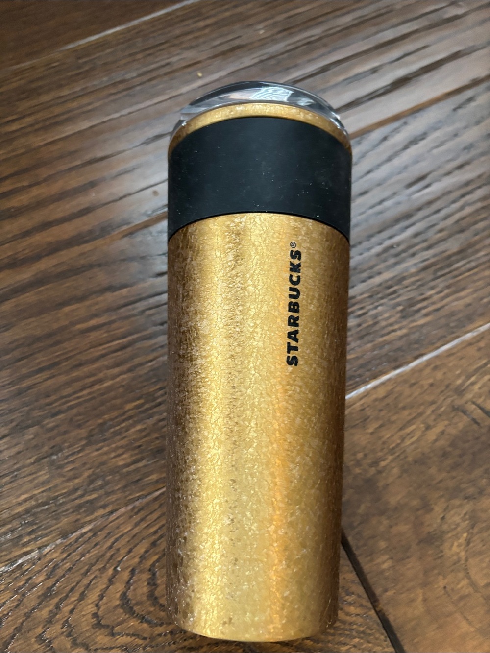 Starbucks Gold and Black Insulated Travel Bottle